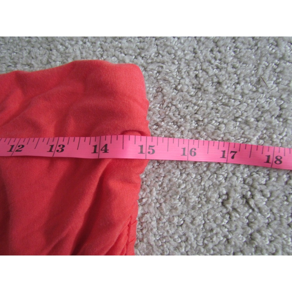 NWT Express Strapless Dress Medium Coral Striped Ruched Summer Sun Dress - Picture 3 of 8